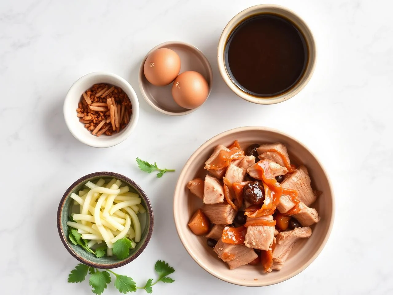 Ingredients for Pulled Pork With Vinegar Sauce