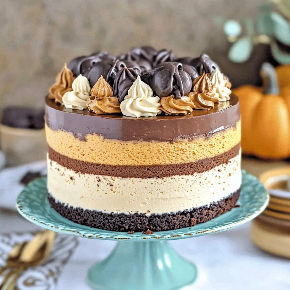 Pumpkin Chocolate Mousse Cake: Fall’s Dreamy Dessert Delight