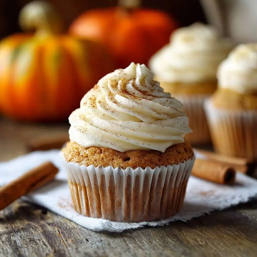 Pumpkin Cupcakes with Cinnamon