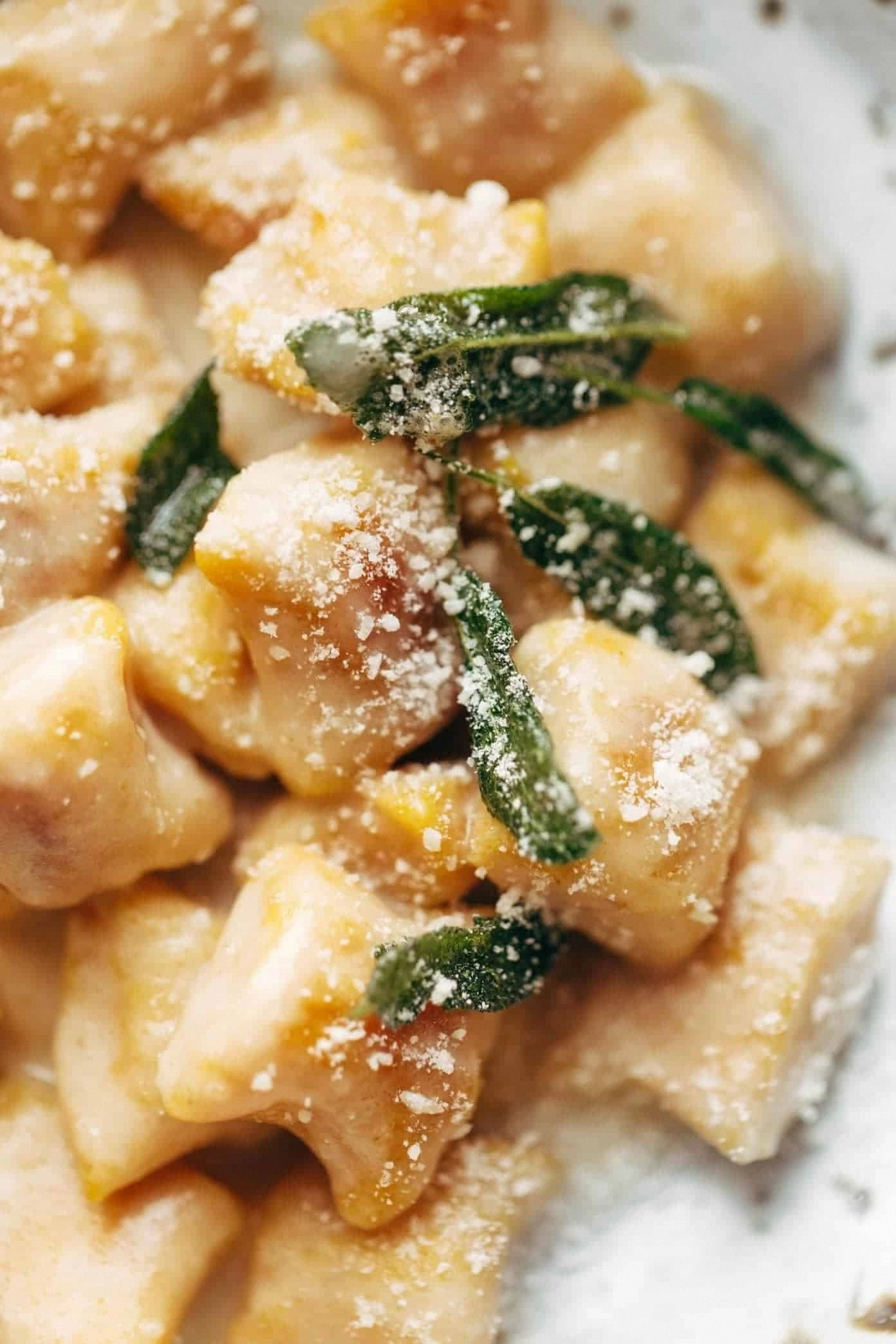 Pumpkin Gnocchi with Sage Butt