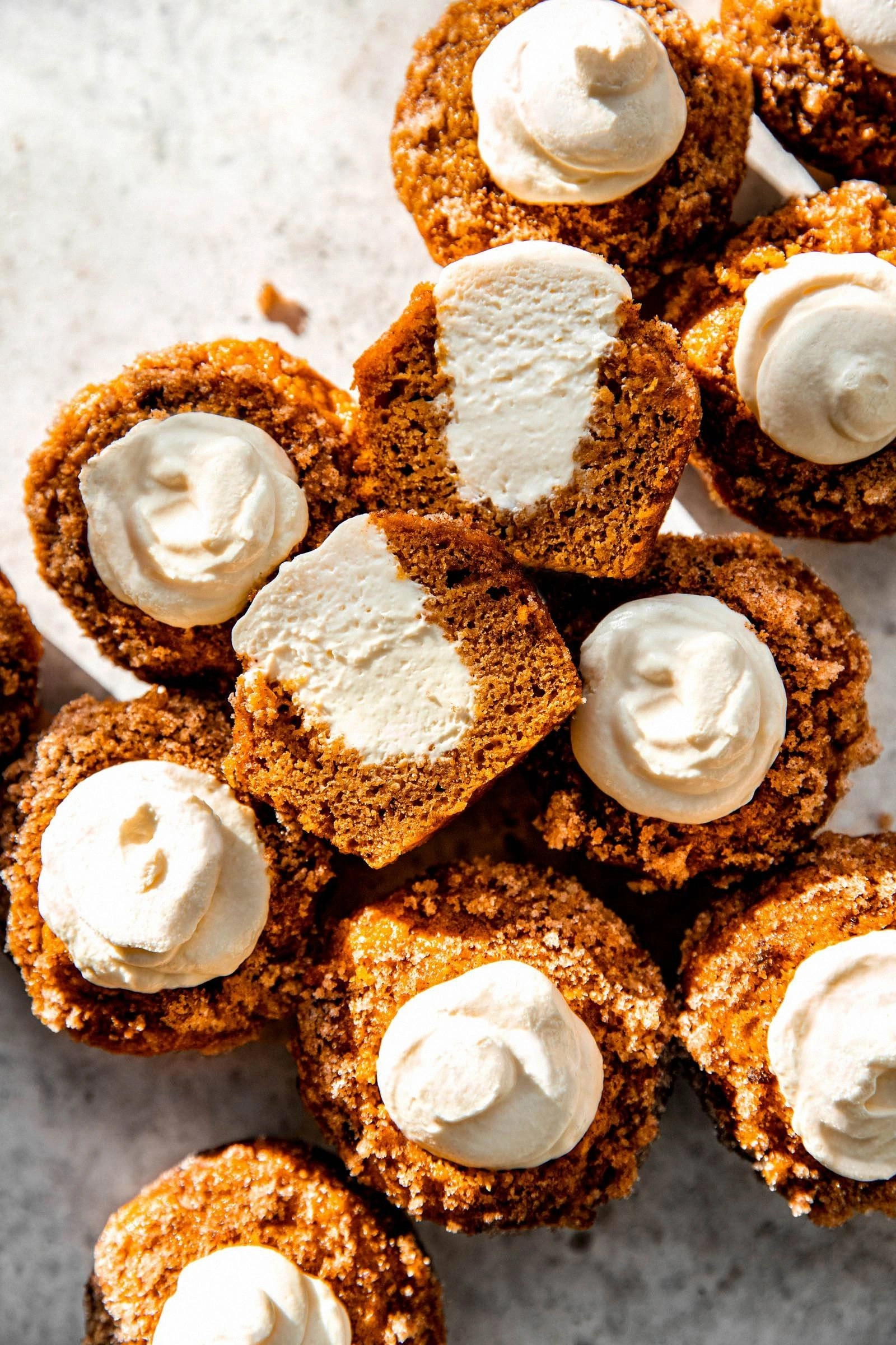 Pumpkin Muffins with Maple Cre