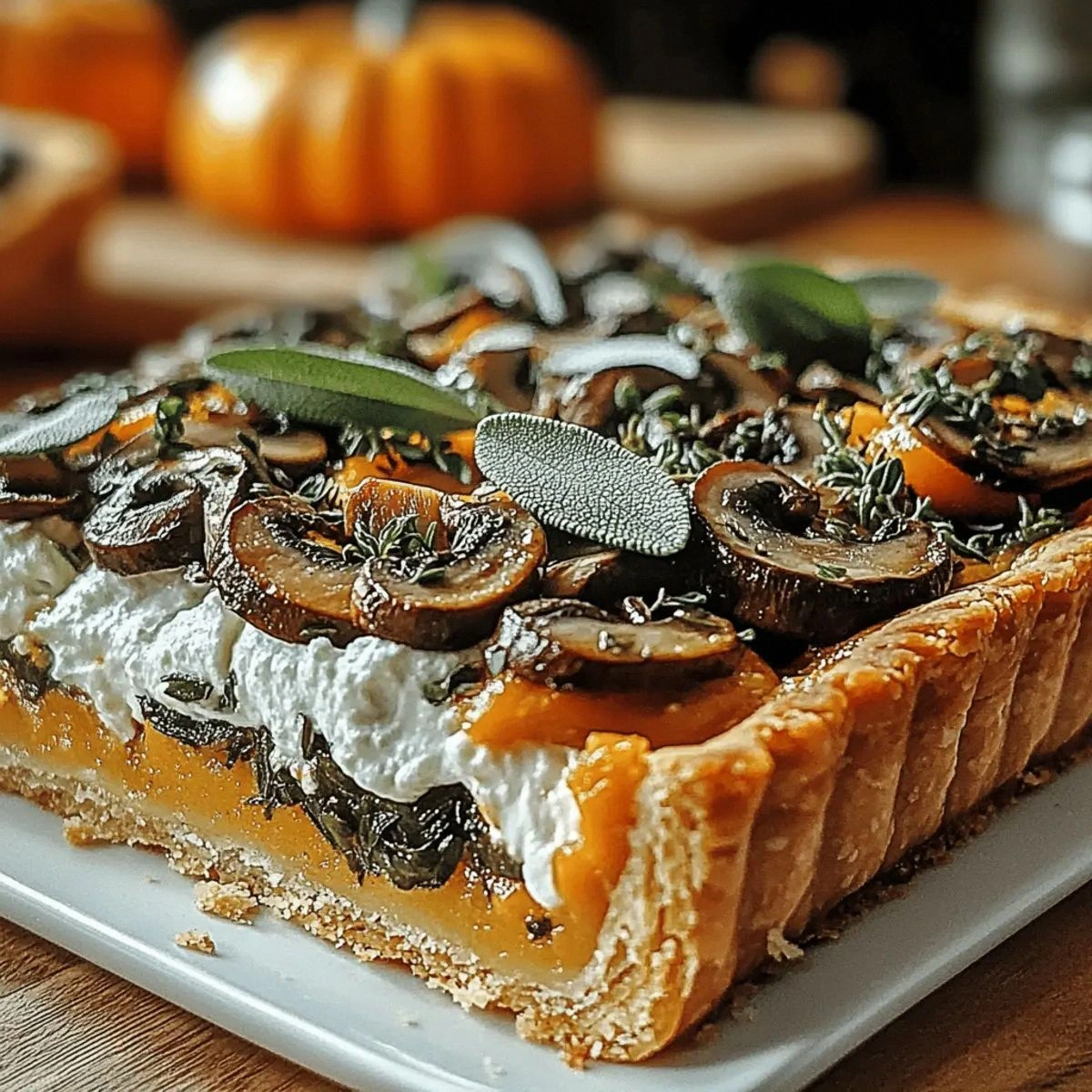 Pumpkin Sage & Mushroom Tart: An Autumn Flavor Sensation