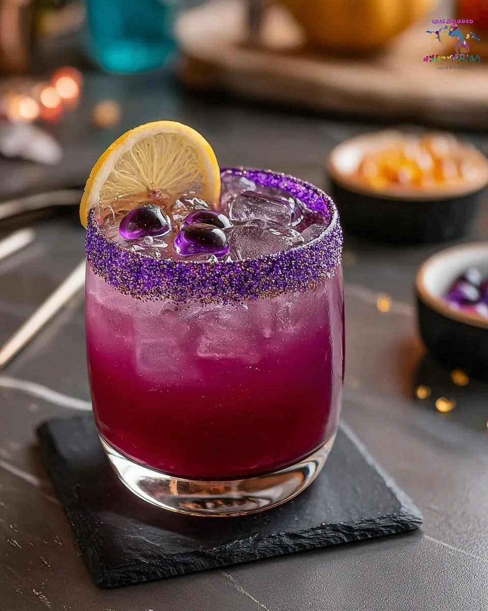 Purple People Eater Halloween Cocktail