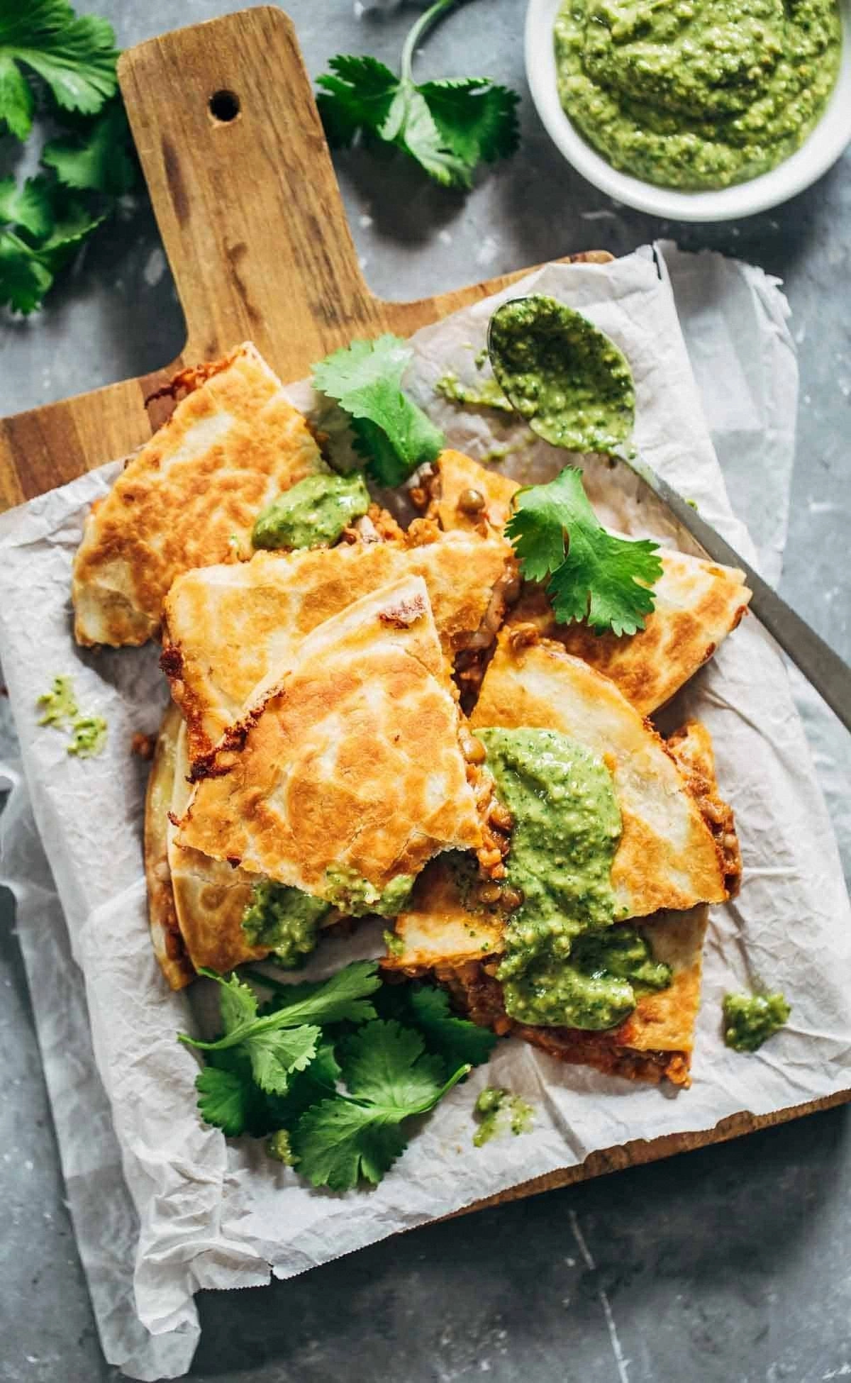 Quick and Easy Lentil Quesadil