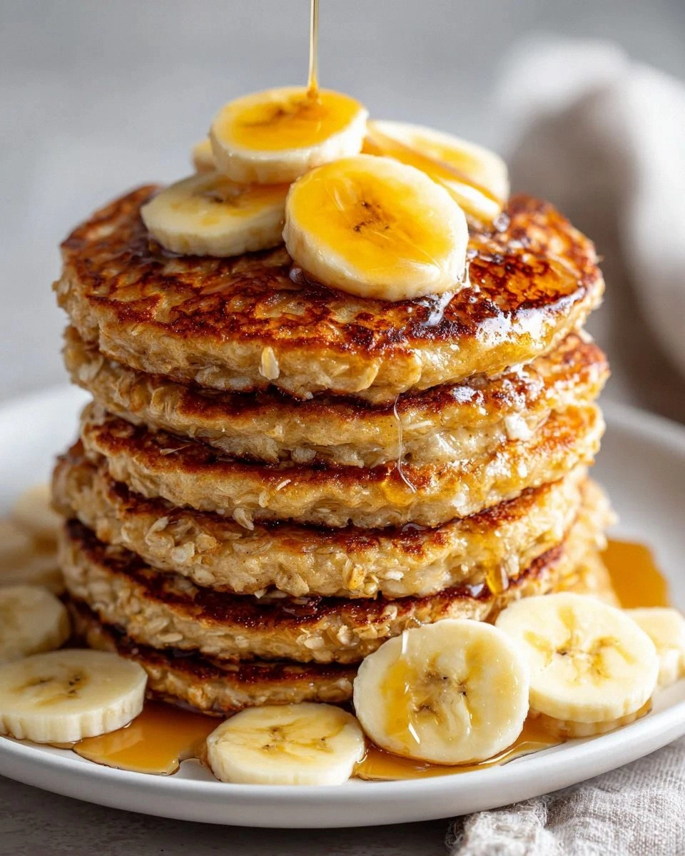 Quick & Easy Healthy Banana Oatmeal Pancakes Recipe