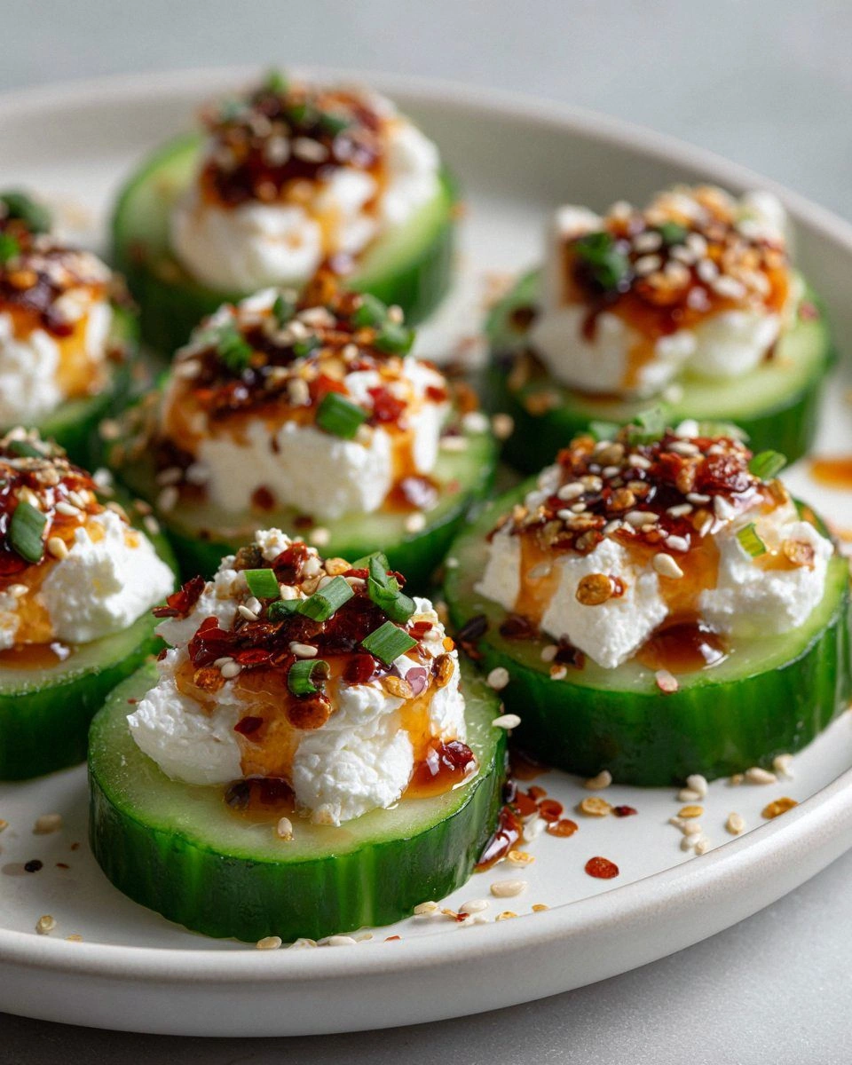 Quick & Easy Spicy Cucumber Cottage Cheese Bites