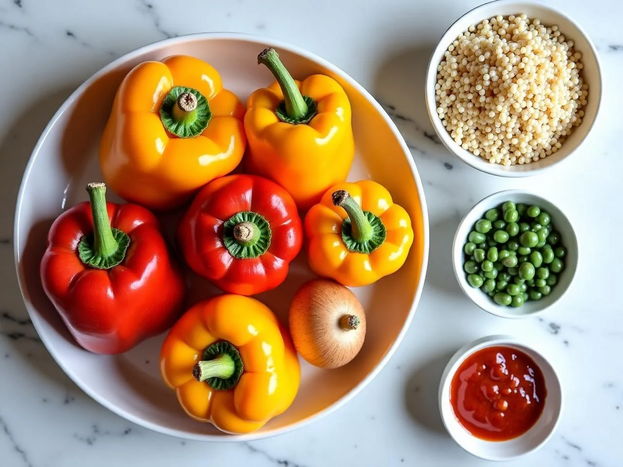 Ingredients for Quinoa Stuffed Bell Peppers