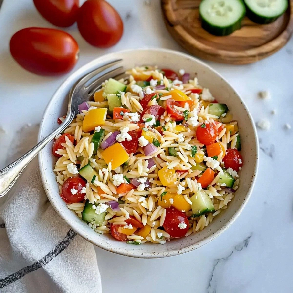 Rainbow Orzo Salad: Bright, Tasty, and Quick to Make