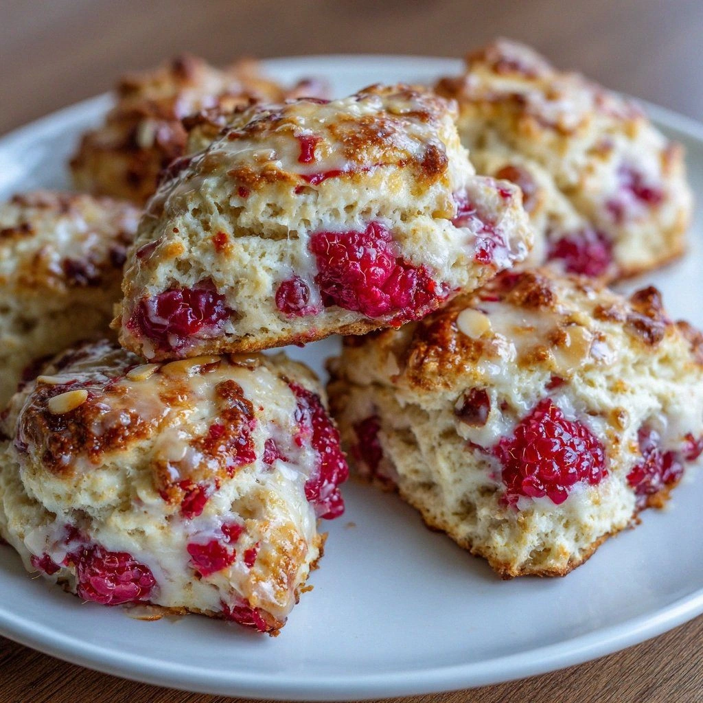 Raspberry Almond Scones Soft