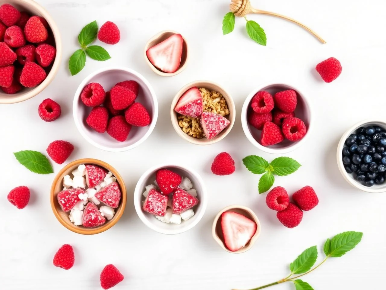 Ingredients for Raspberry Coconut Fat Bombs