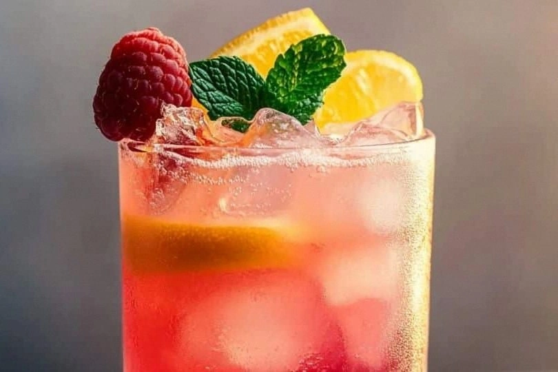 Raspberry Mojito Mocktail