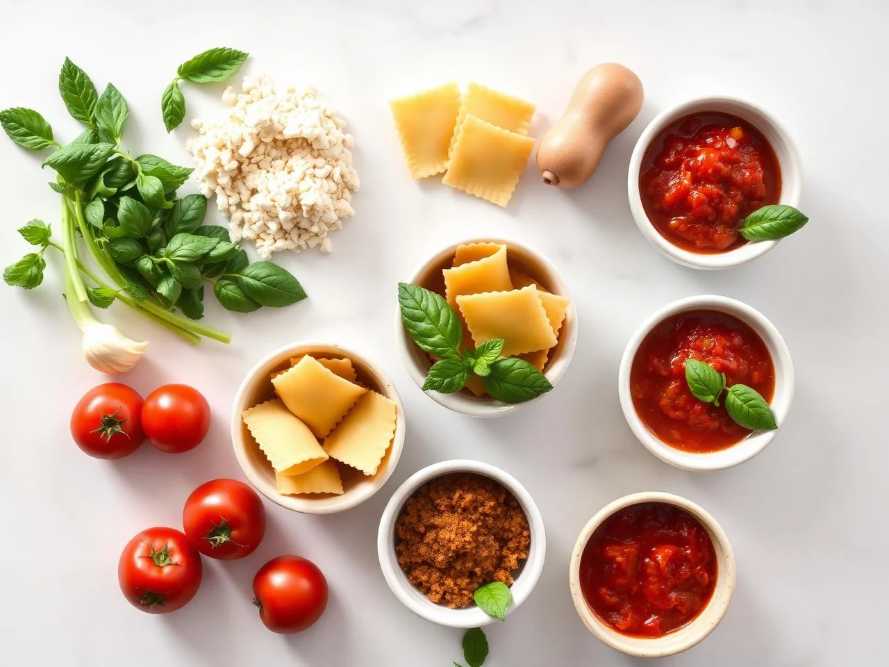 Ingredients for Ravioli With Marinara Sauce
