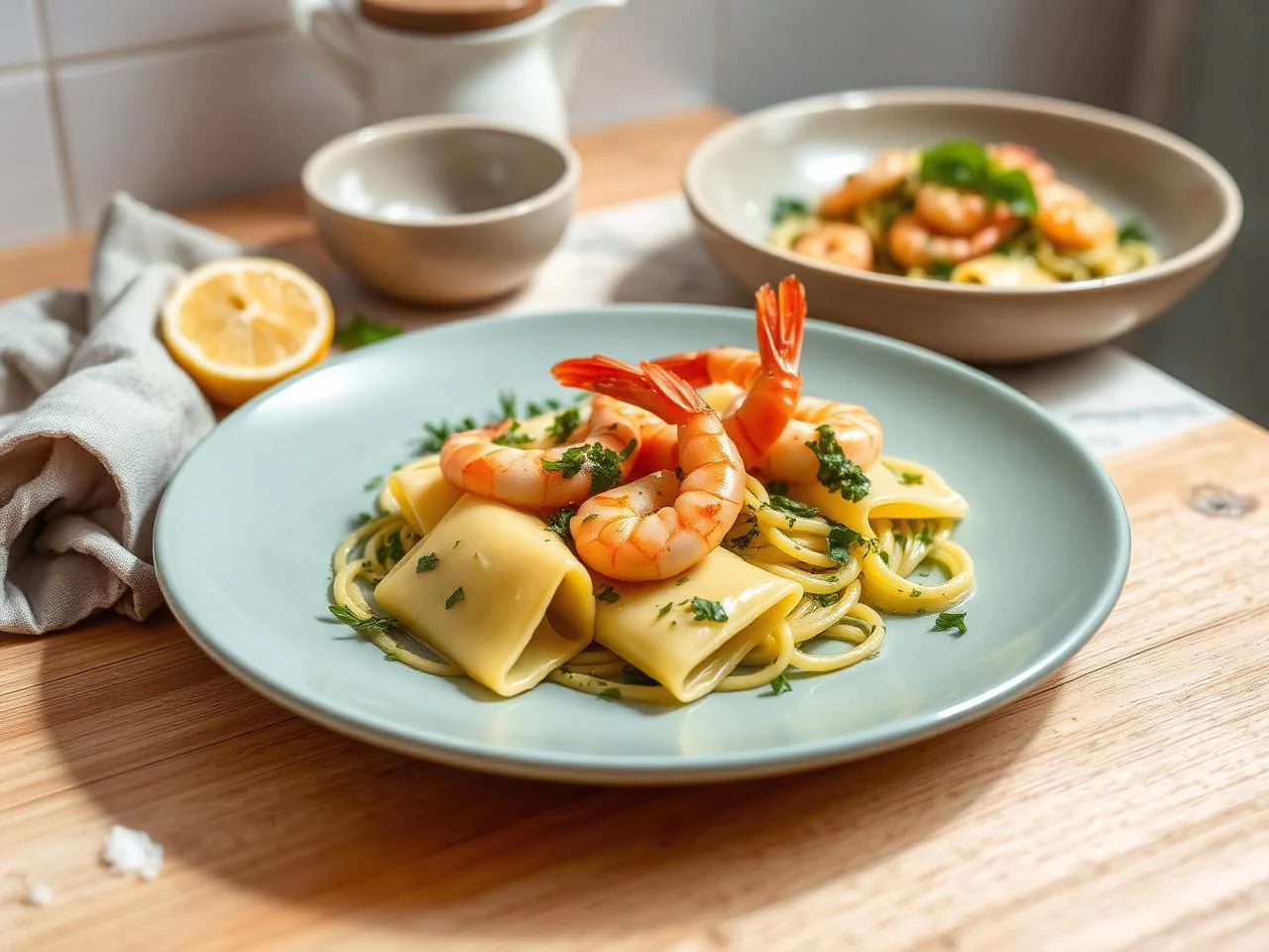 Ravioli With Shrimp And Pesto
