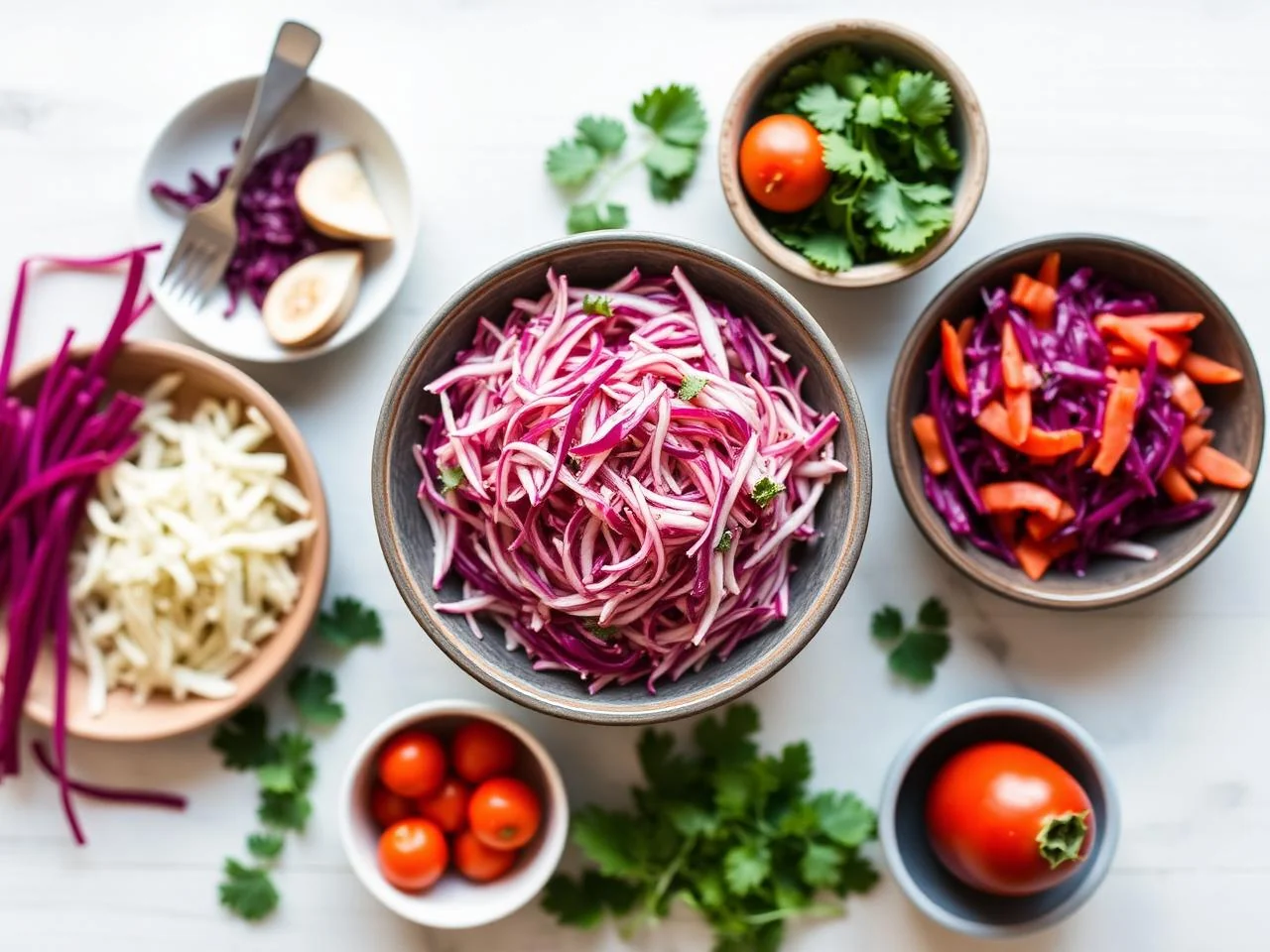 Ingredients for Red Cabbage Slaw