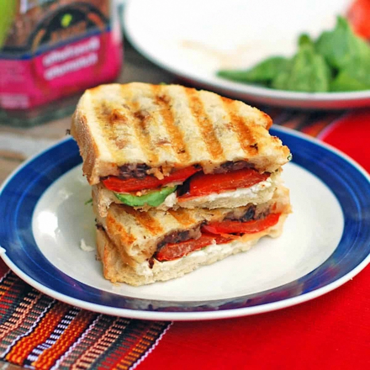 Red Pepper & Goat Cheese Panin