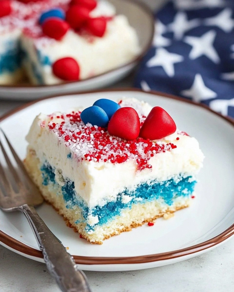 Red, White, & Blue Poke Cake