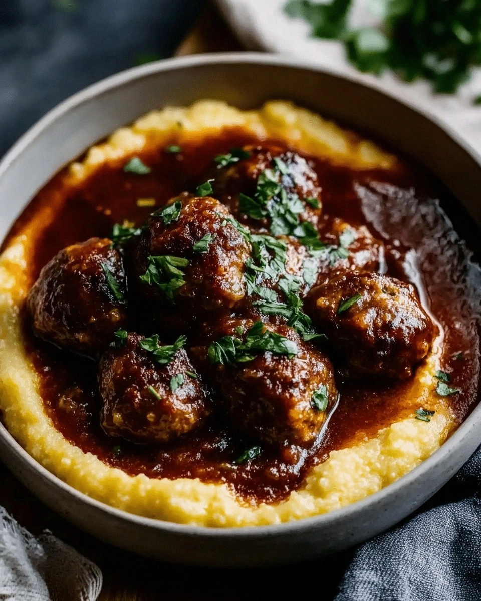 Red Wine Braised Meatballs