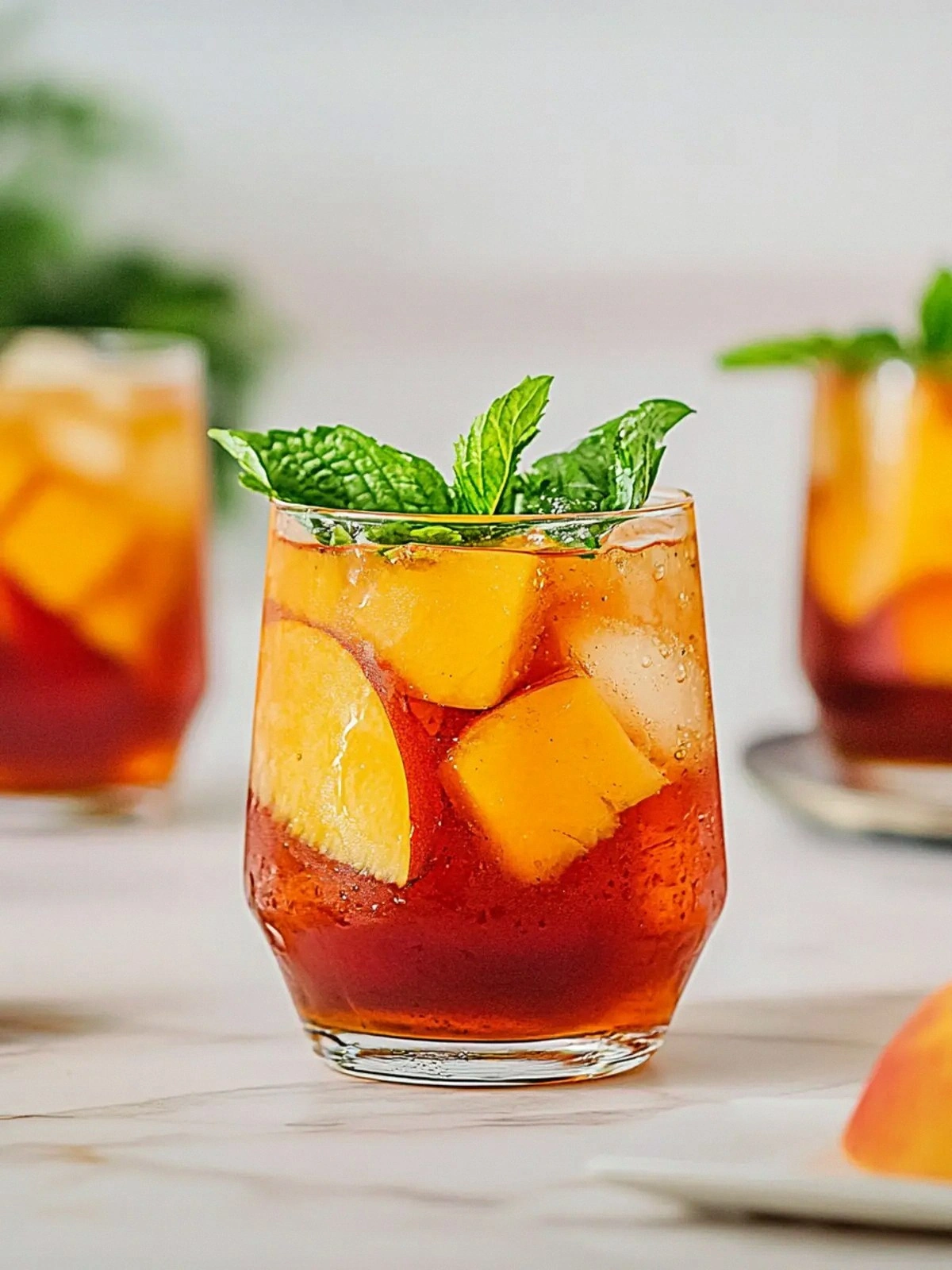 Refreshing Ginger Peach Iced T
