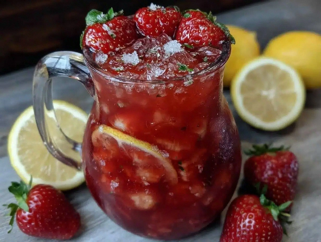 Refreshing Strawberry Vodka Lemonade Pitcher Recipe Easy Perfect Summer Drink