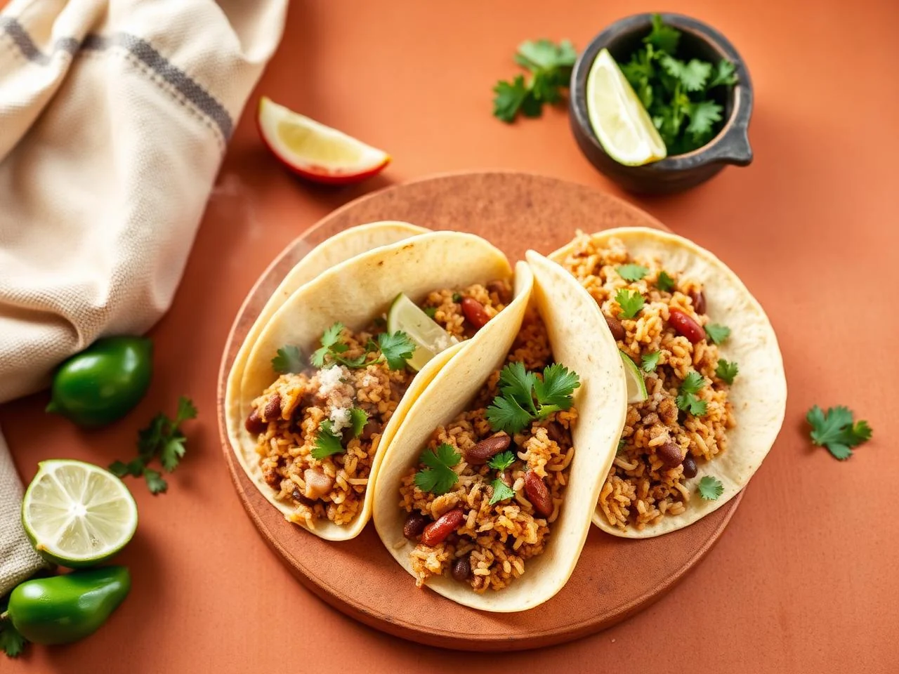 Rice And Bean Tacos