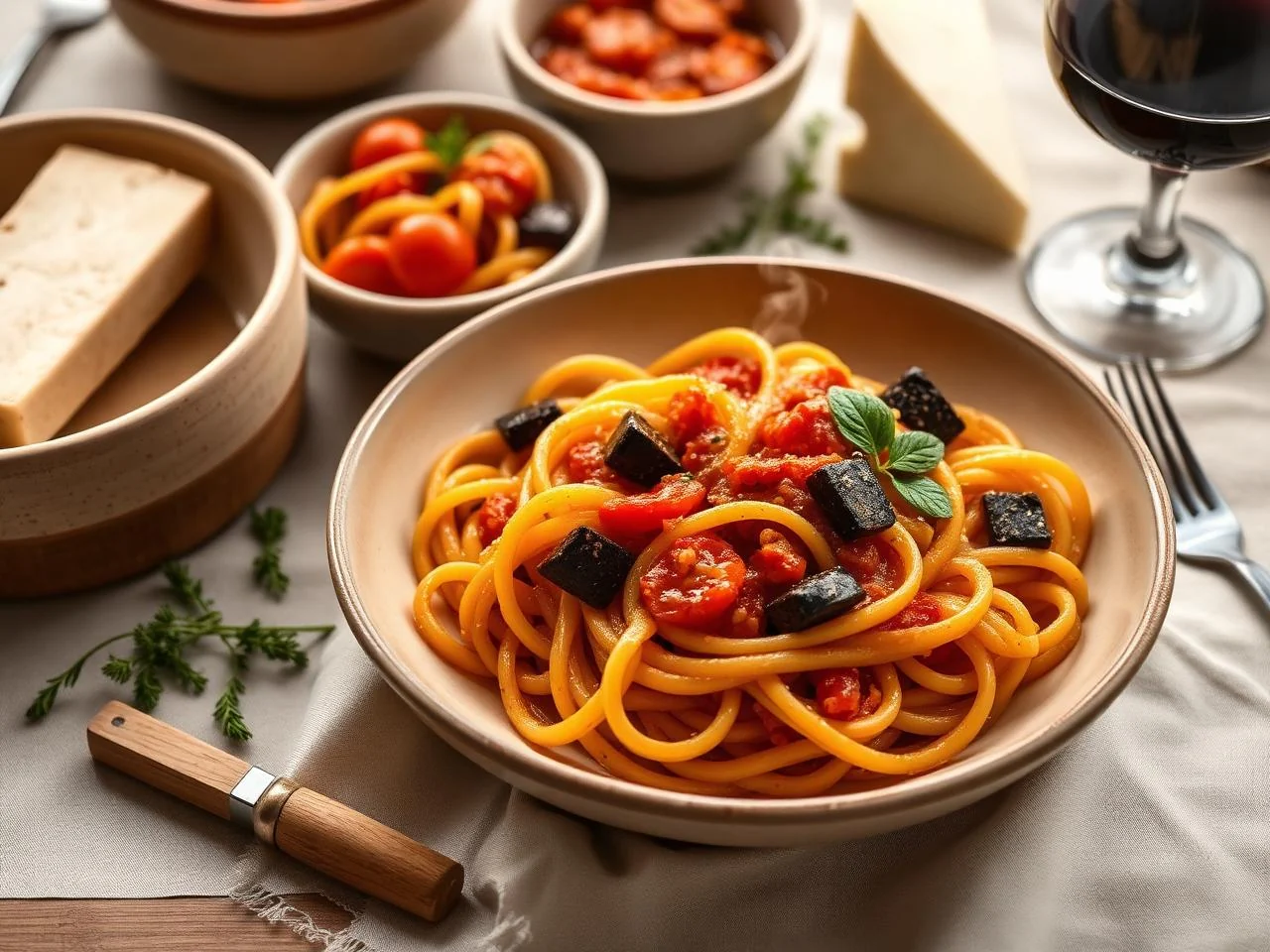 Rigatoni With Eggplant And Tomato