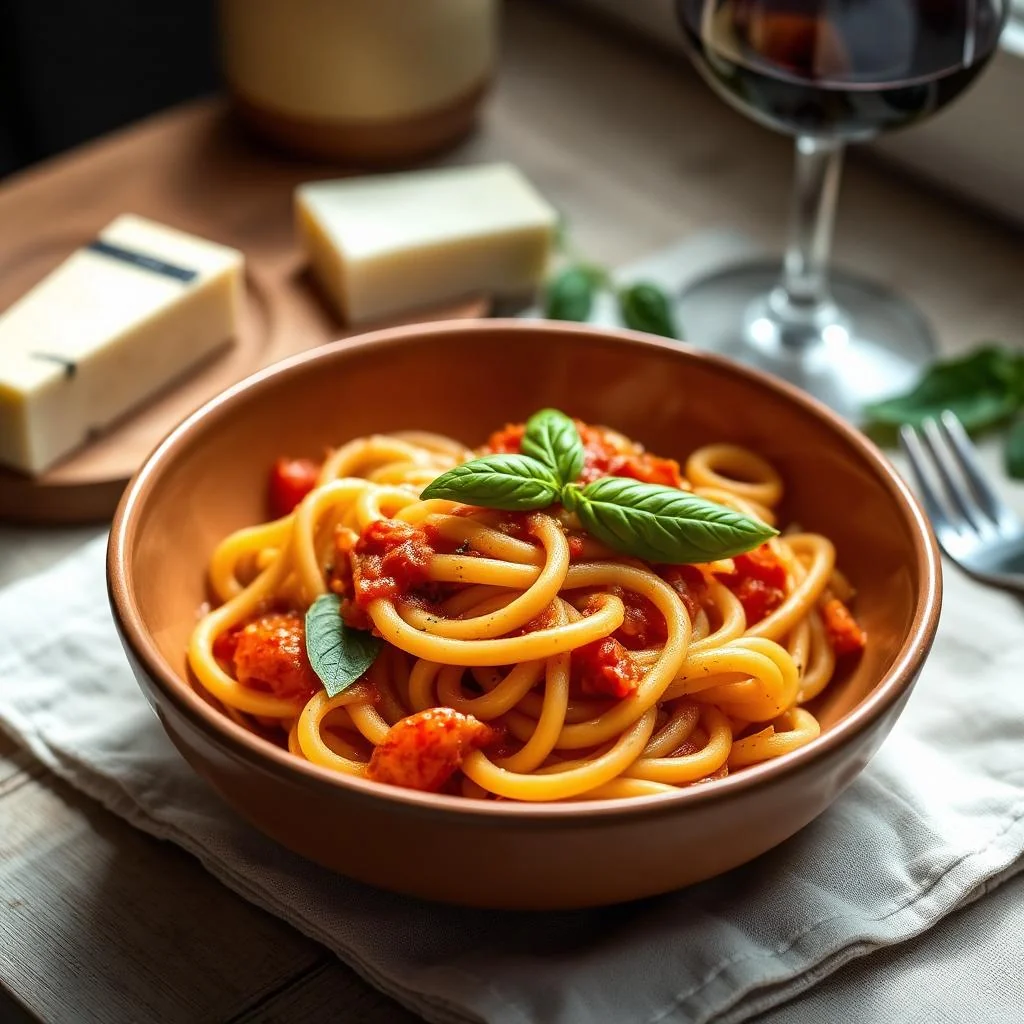 Rigatoni With Tomato And Basil