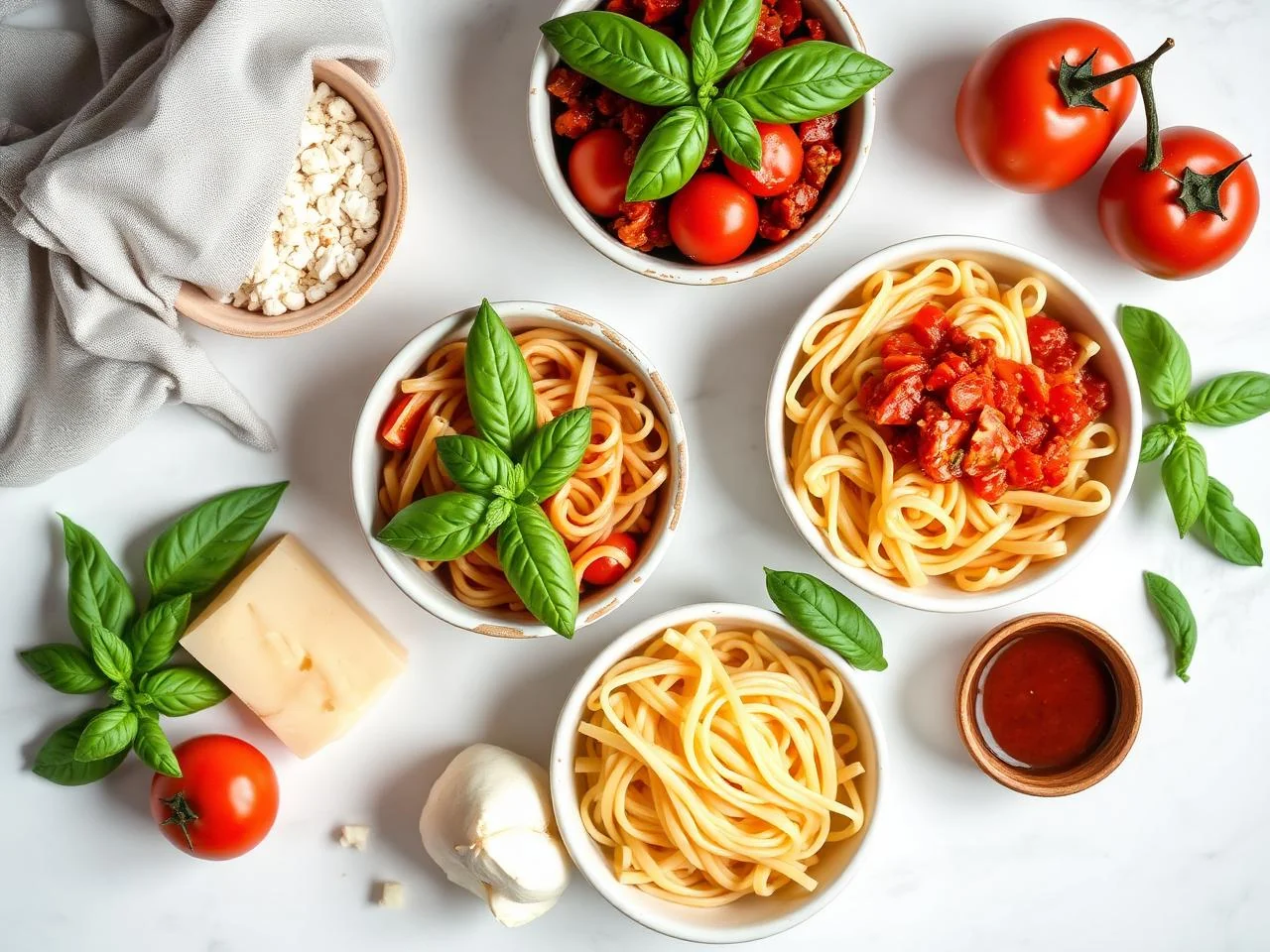 Ingredients for Rigatoni With Tomato And Basil