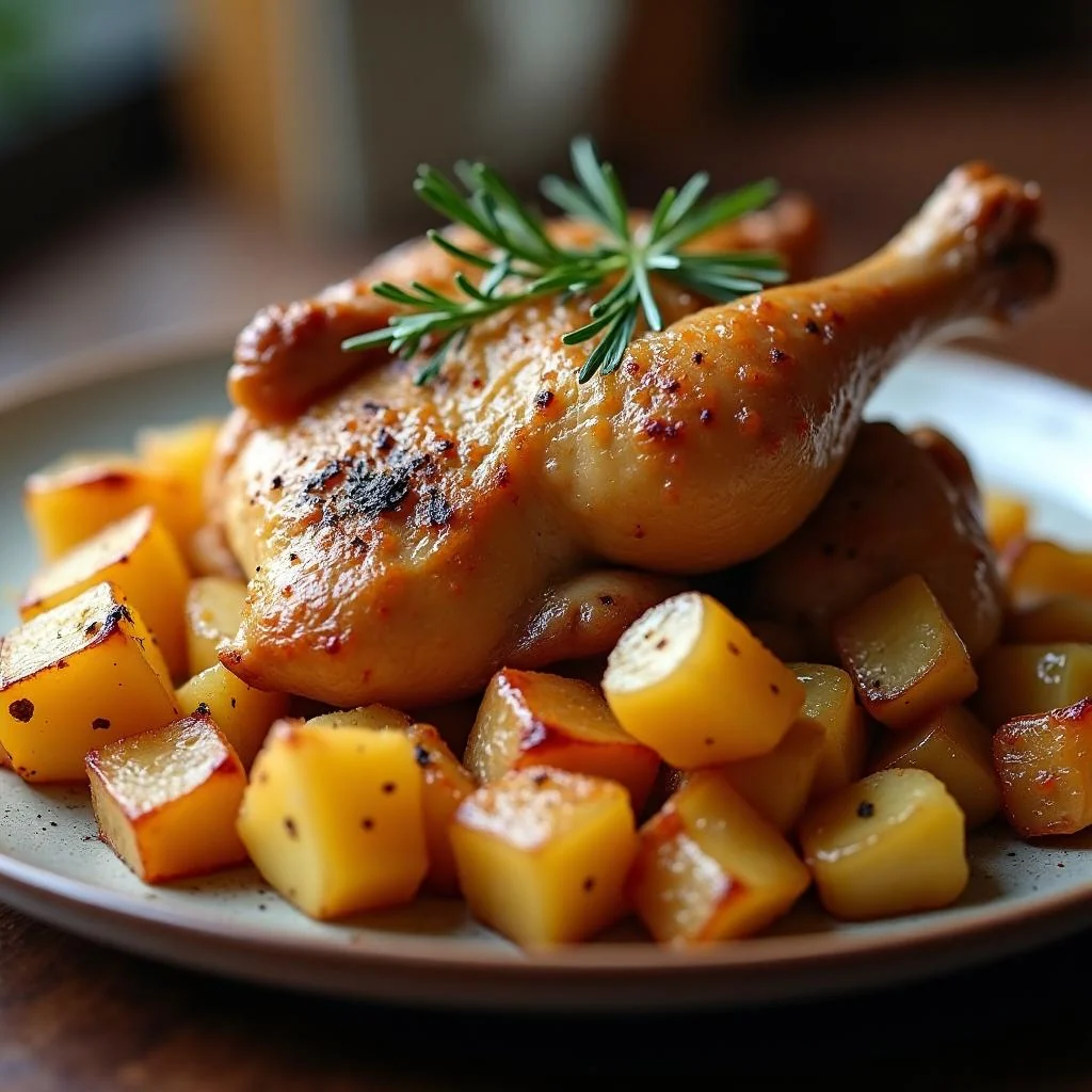 Roast Chicken With Potatoes
