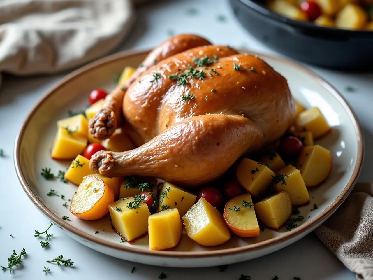 Roast Chicken With Potatoes