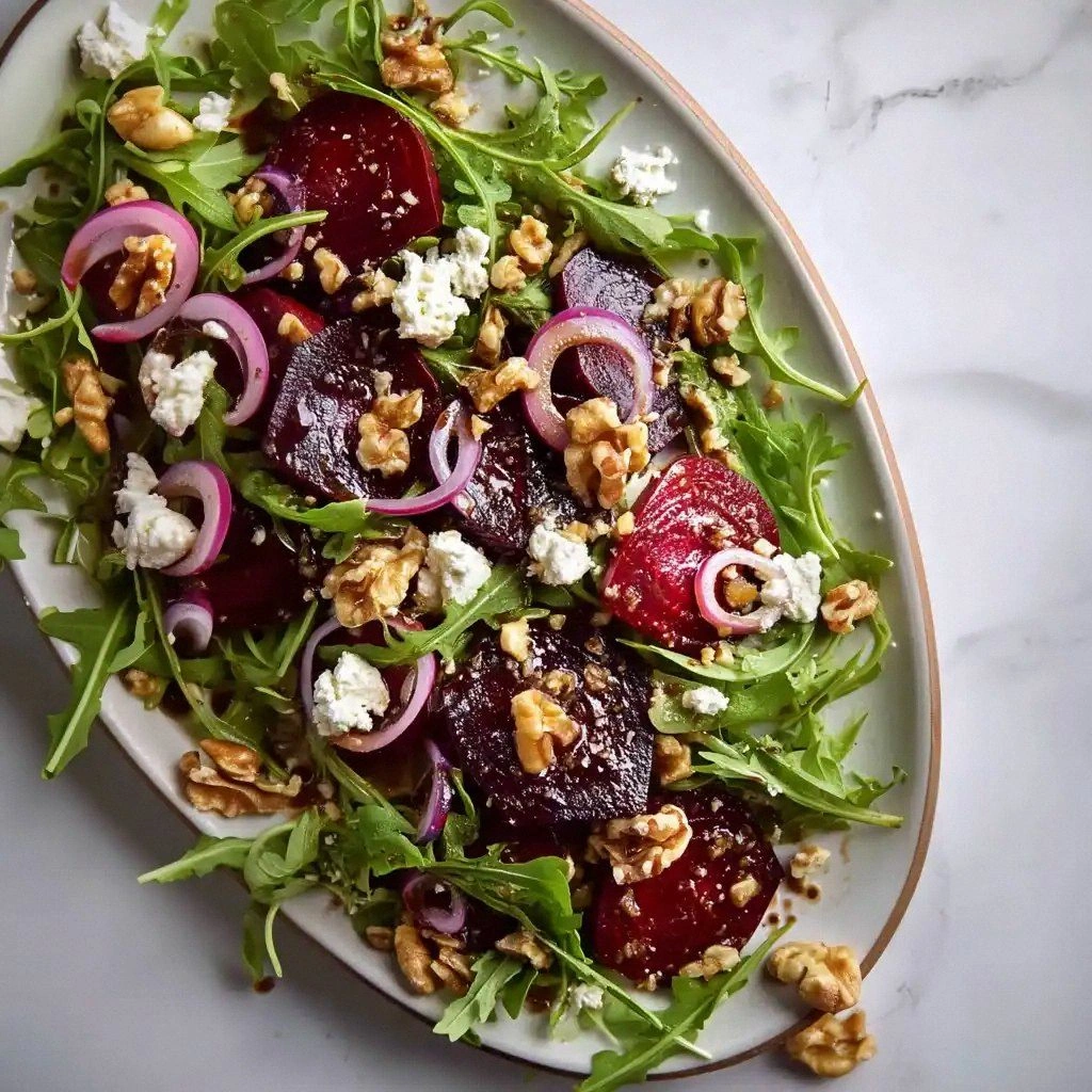 Roasted Beet and Arugula Salad