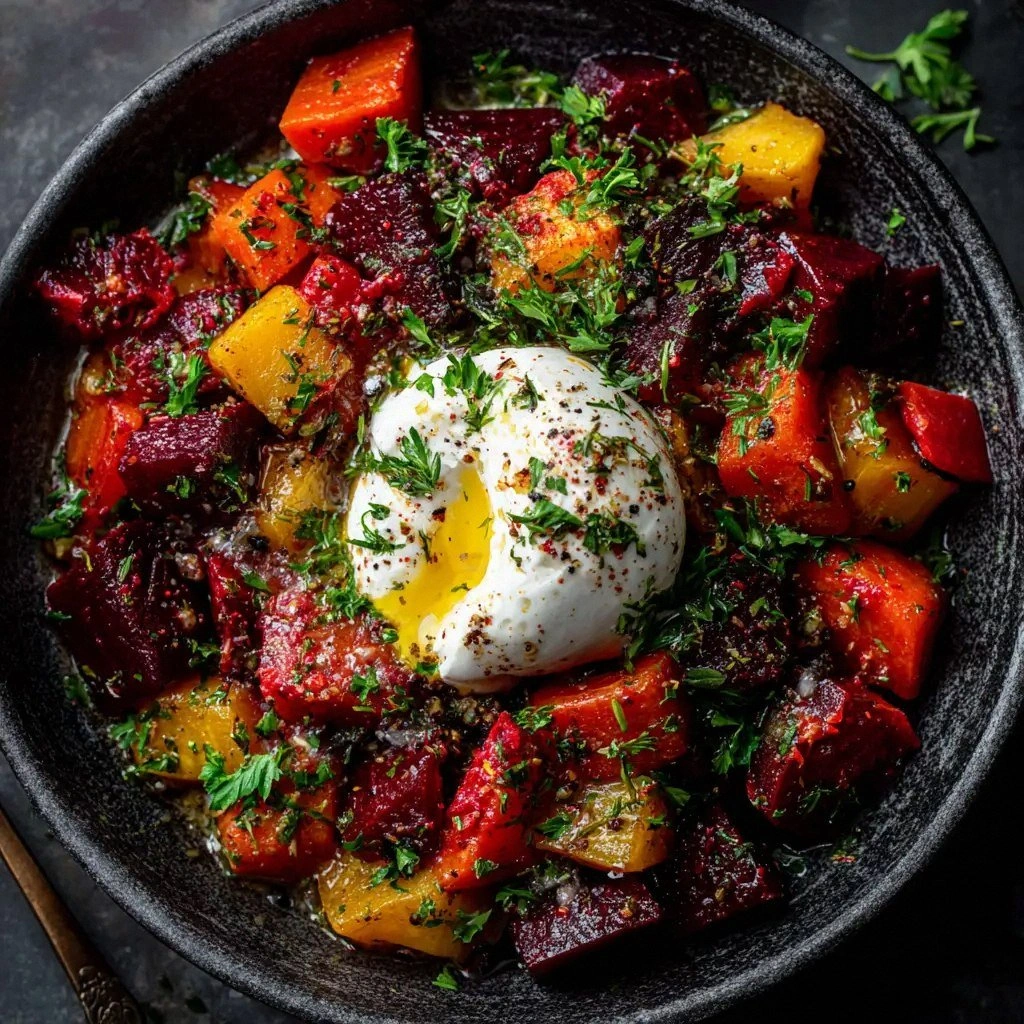 Roasted Beet and Burrata Salad
