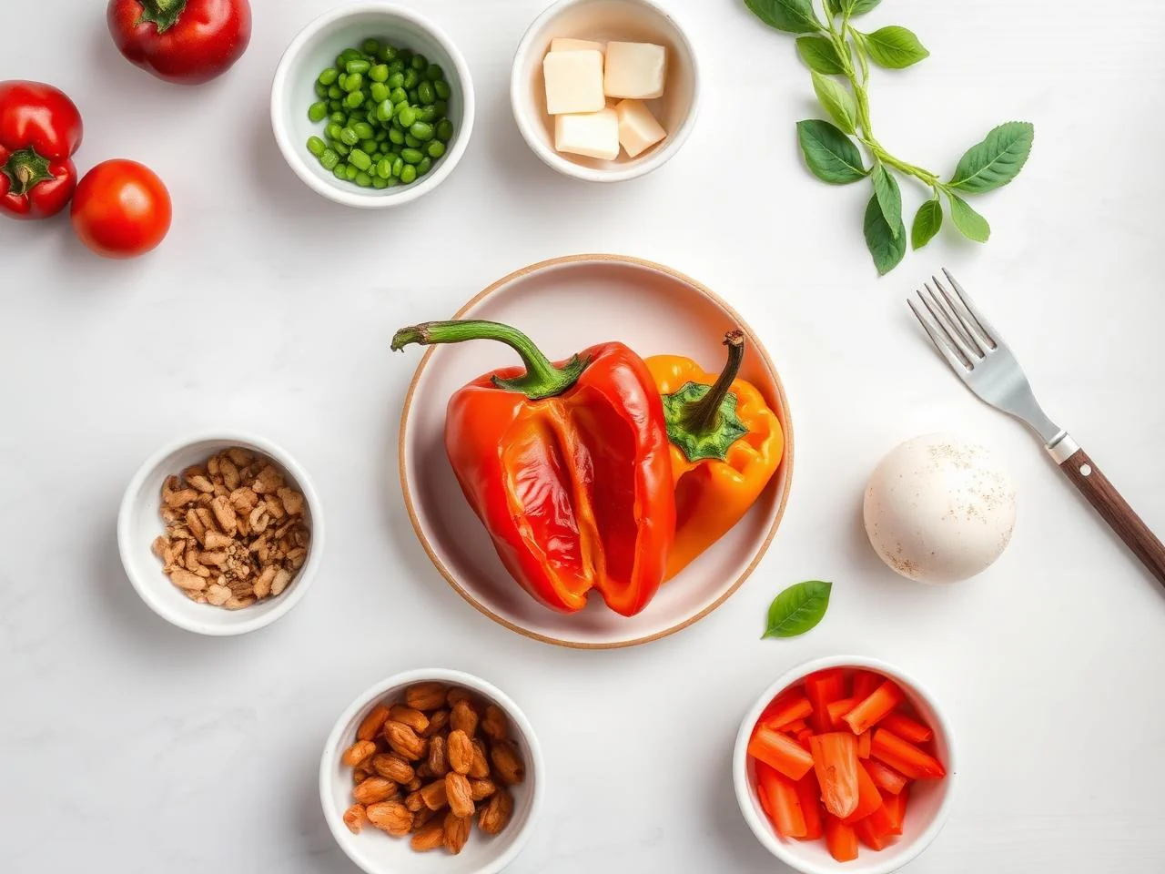 Ingredients for Roasted Bell Peppers