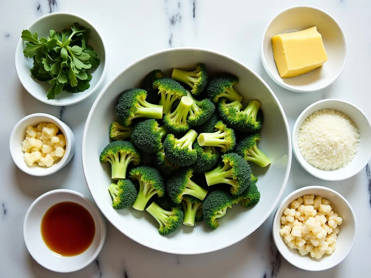 Ingredients for Roasted Broccoli with Parmesan