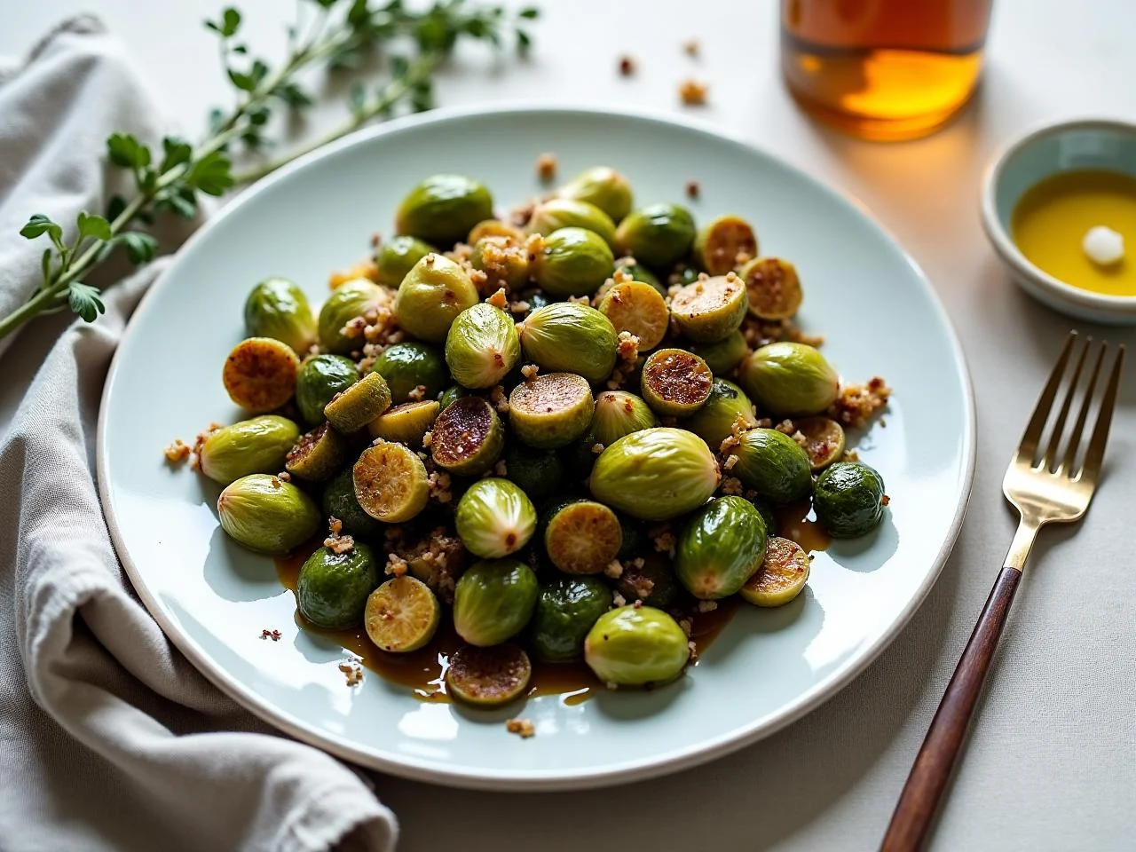 Roasted Brussels Sprouts with Balsamic Glaze