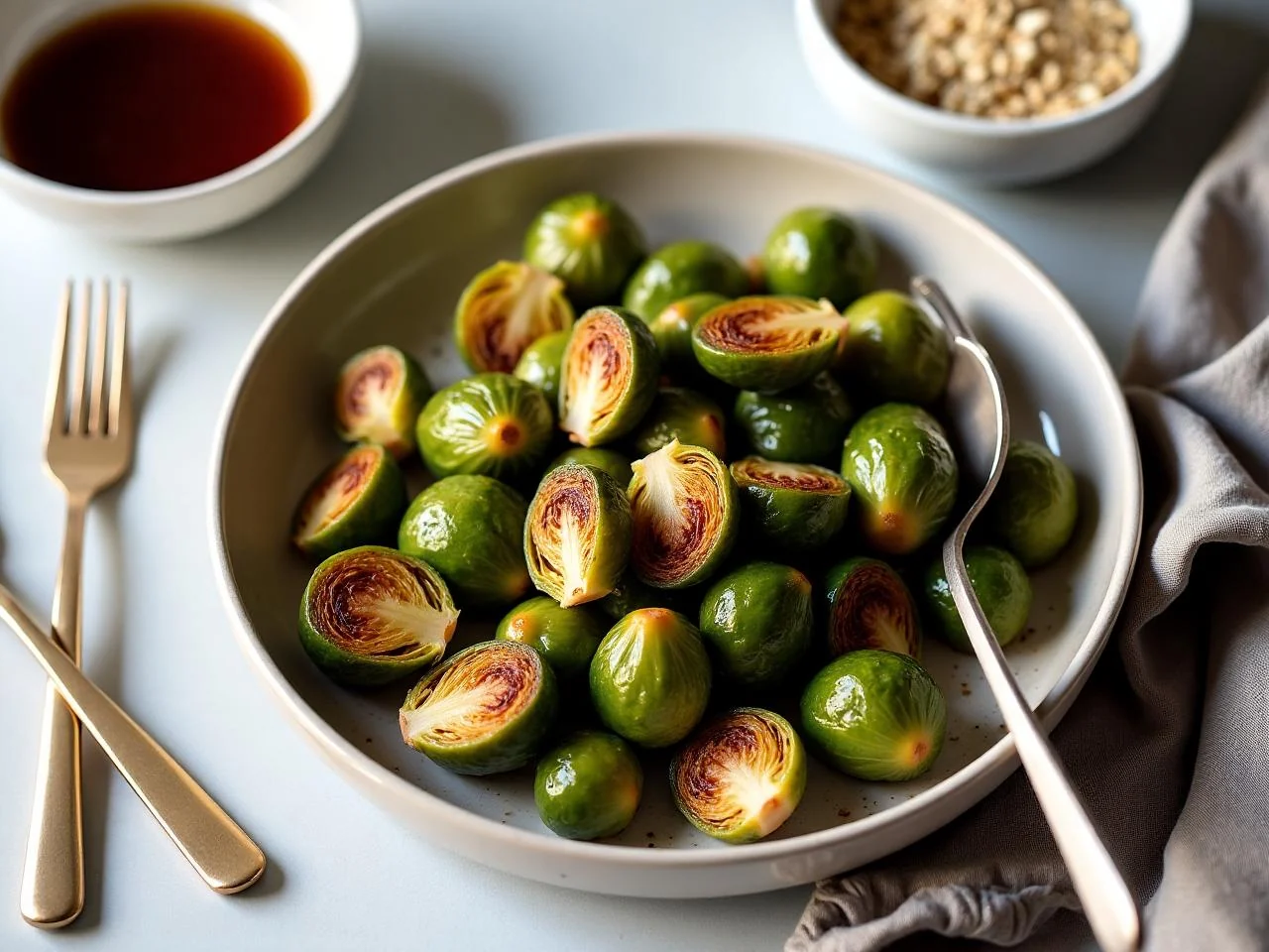 Roasted Brussels Sprouts with Balsamic