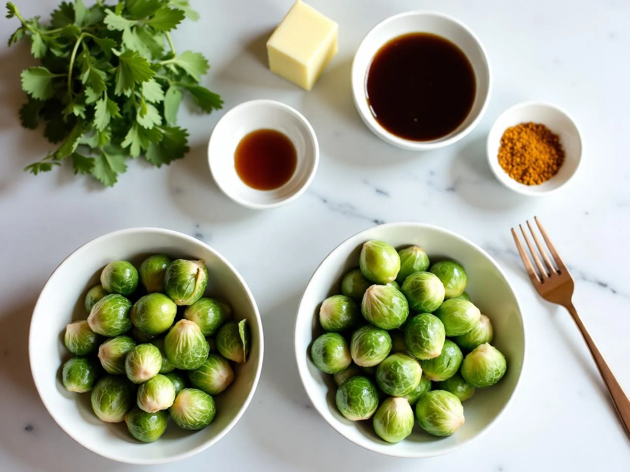 Ingredients for Roasted Brussels Sprouts with Balsamic