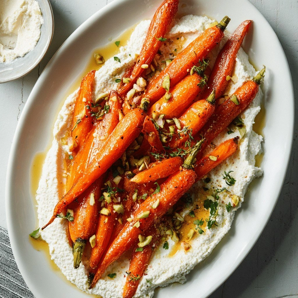 Roasted Carrots with Whipped R