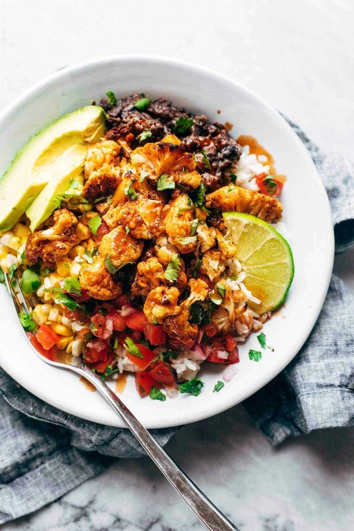 Roasted Cauliflower Burrito Bo