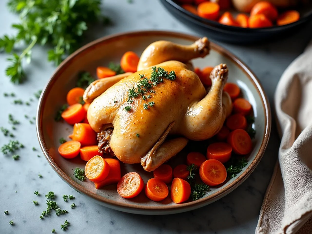 Roasted Chicken And Carrots