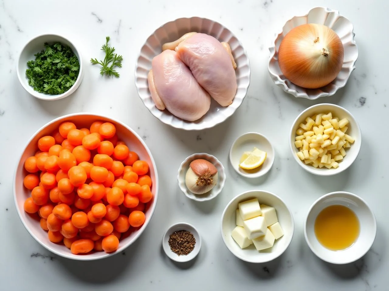 Ingredients for Roasted Chicken And Carrots
