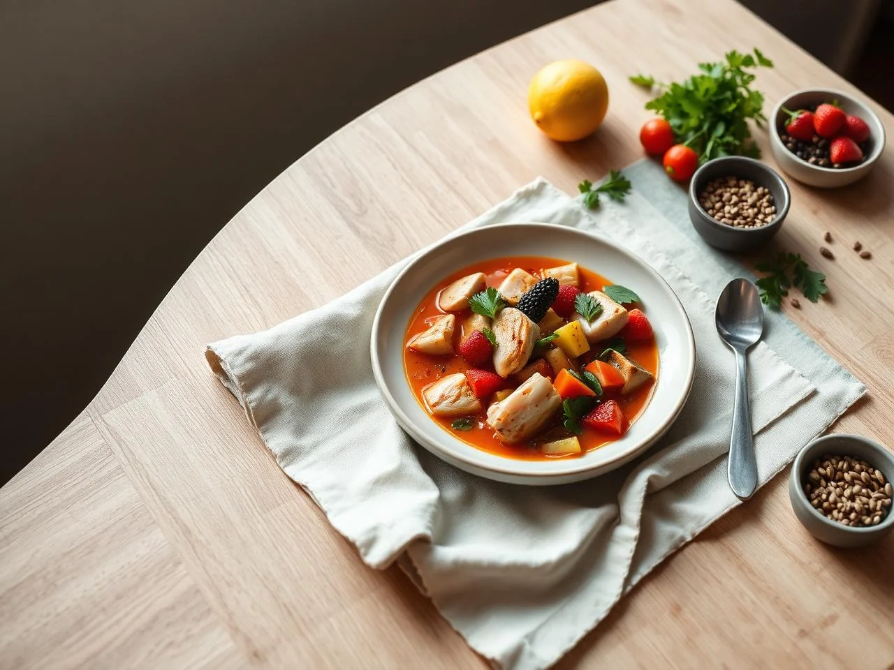 Roasted Chicken And Vegetable Soup