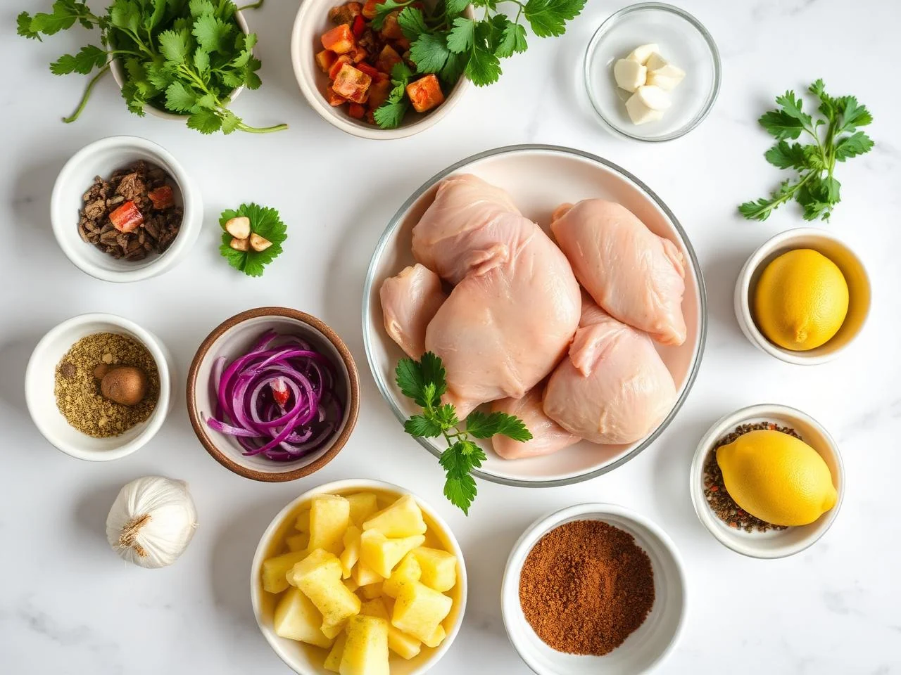 Ingredients for Roasted Chicken Tacos