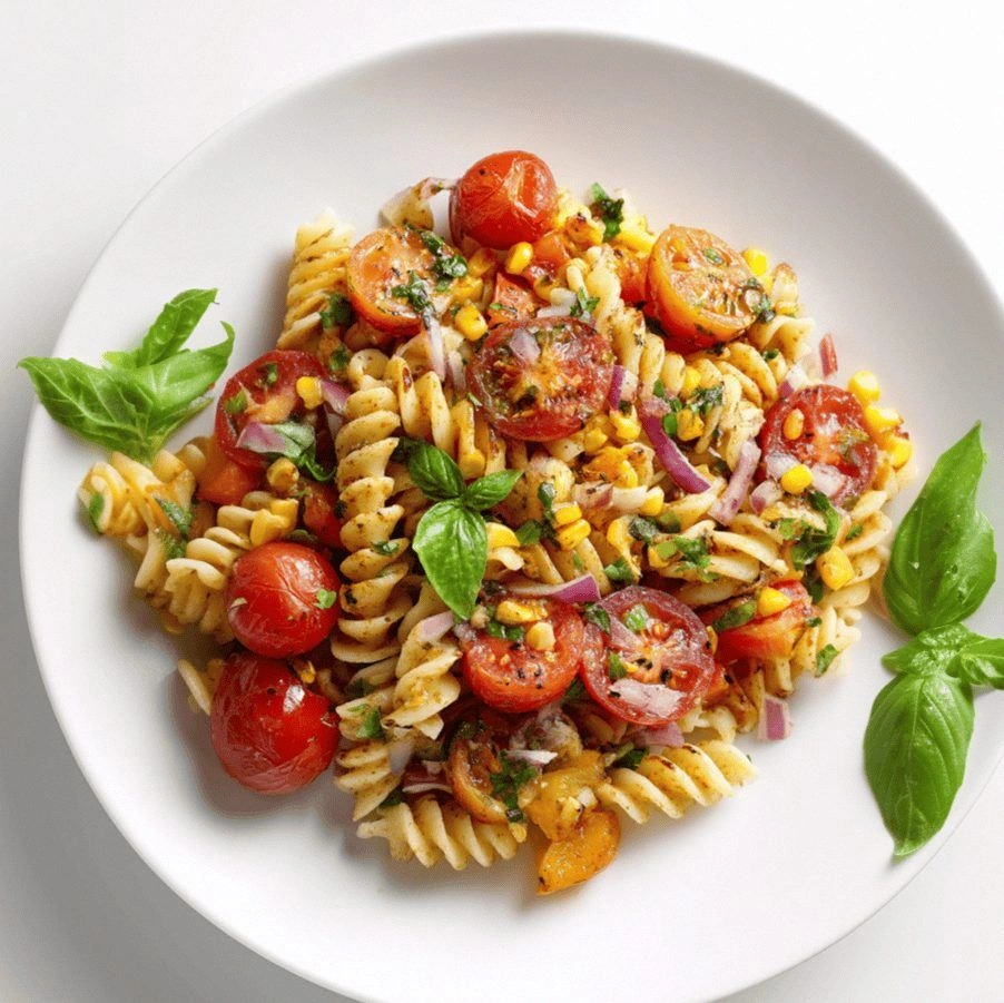 Roasted Corn and Tomato Pasta 