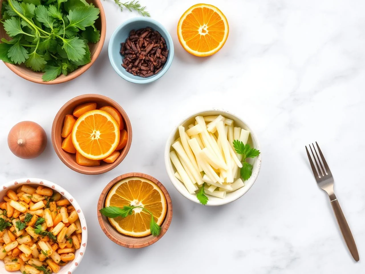Ingredients for Roasted Fennel And Orange Salad