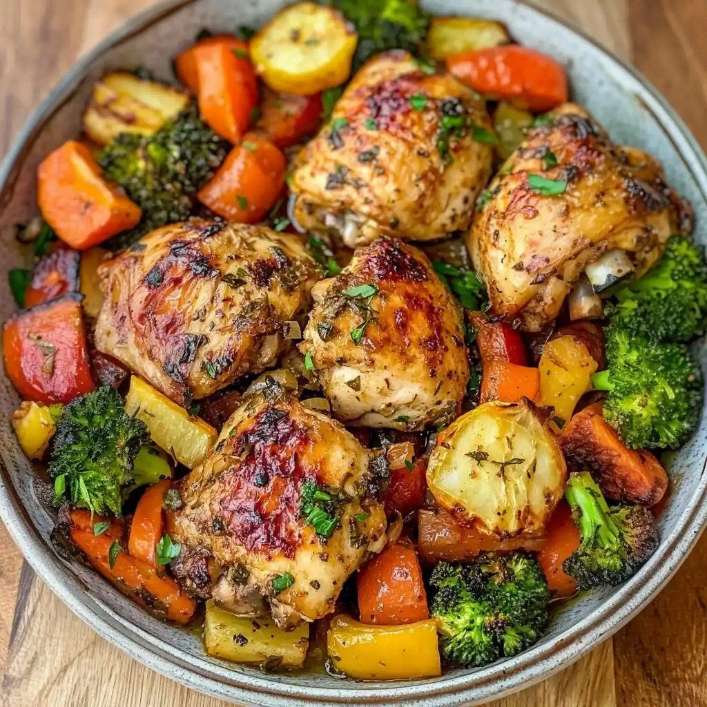 Roasted Garlic Chicken and Veg