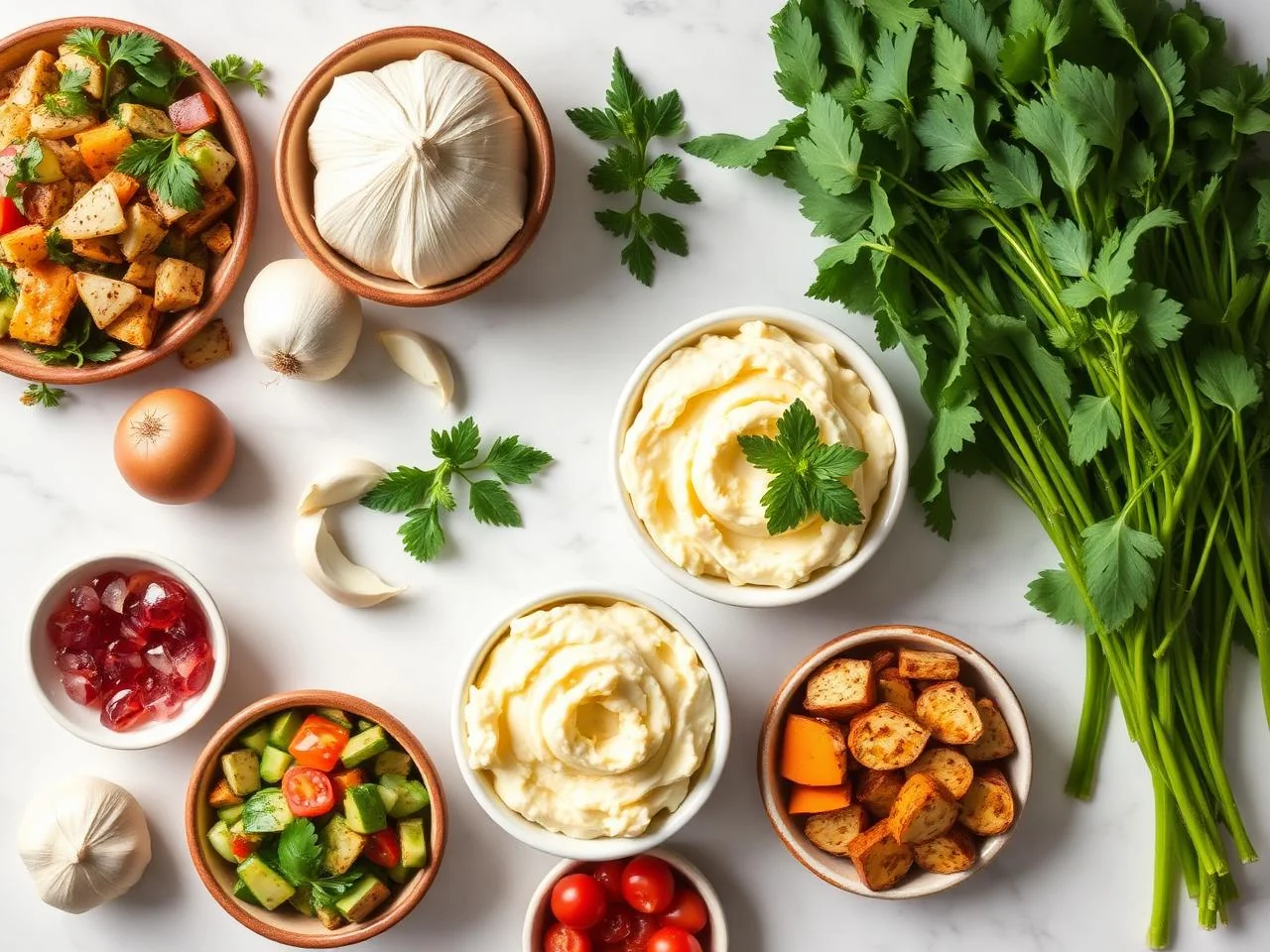 Ingredients for Roasted Garlic Mashed Potatoes
