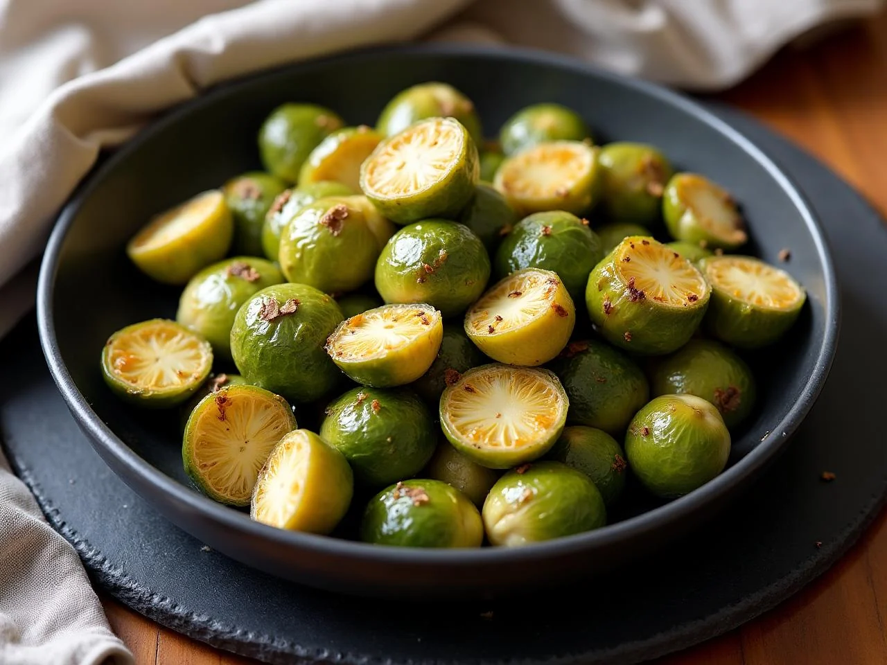 Roasted Garlic Parmesan Brussels Sprouts