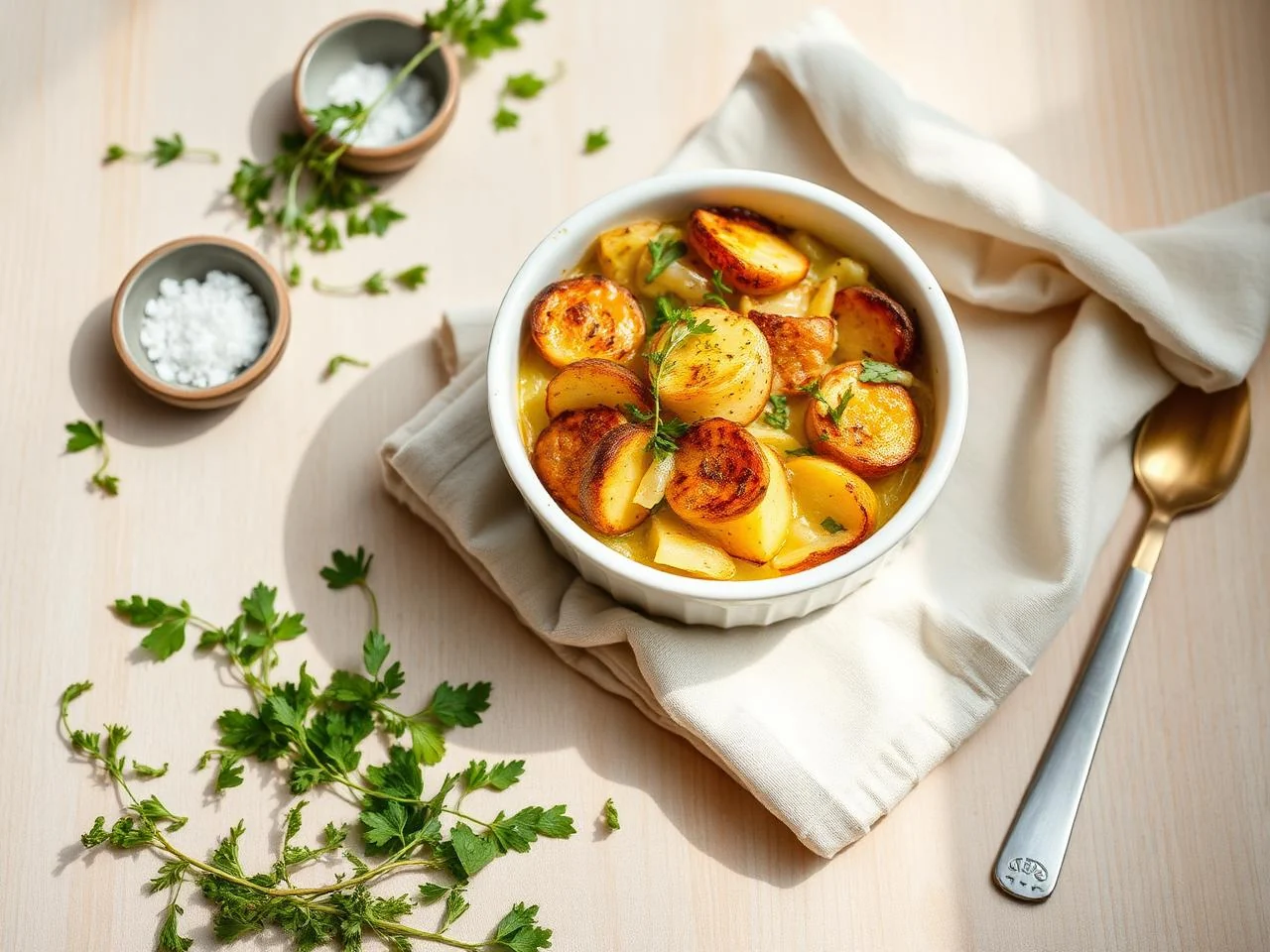 Roasted Leek And Potato Gratin