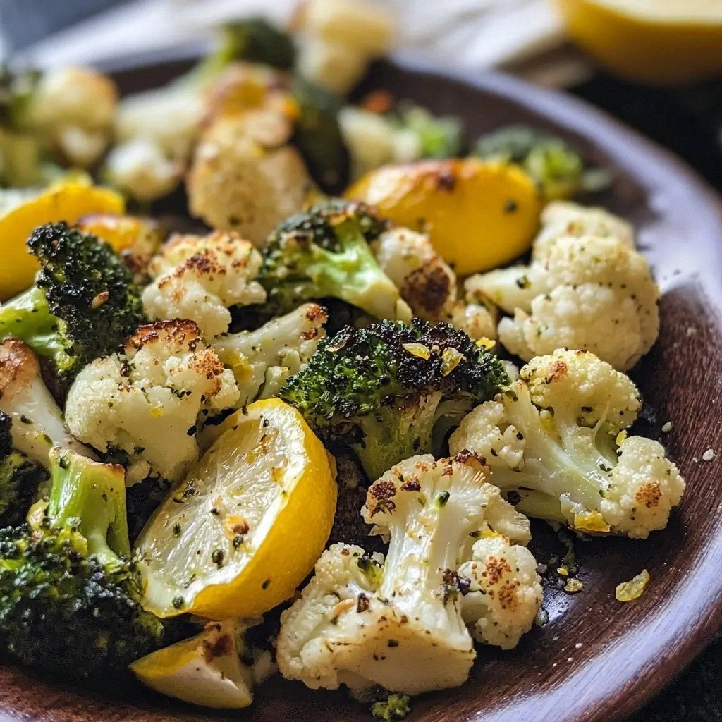 Roasted Lemon Garlic Broccoli 