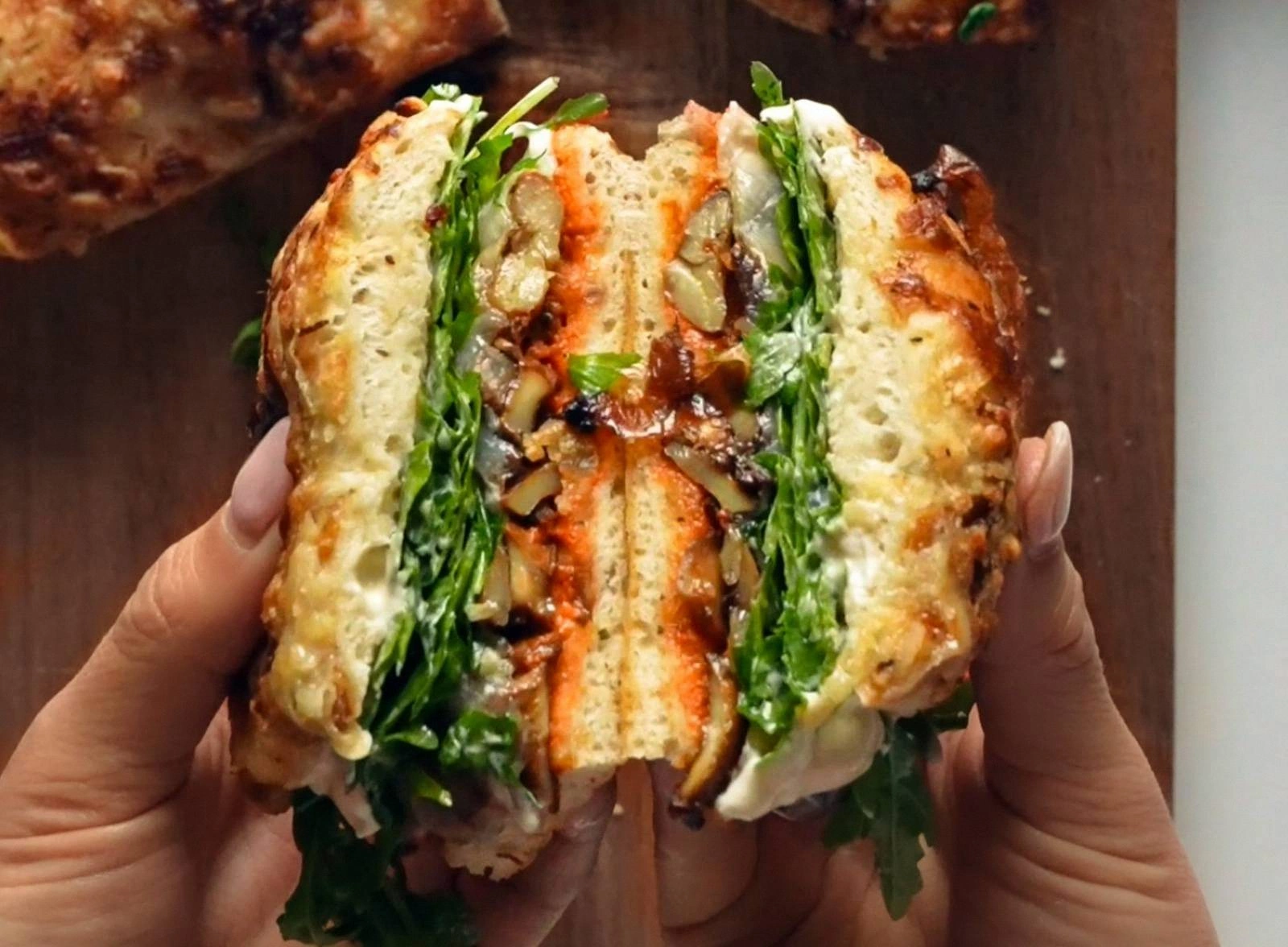 Roasted Mushroom Sandwich with